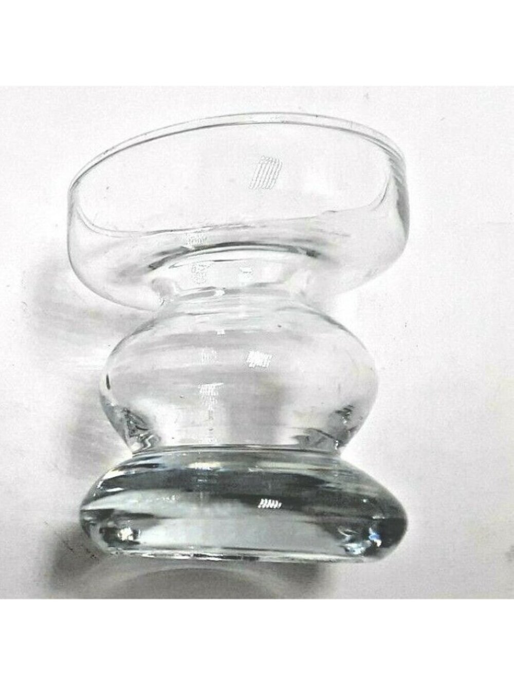 clear glass candle holder Taper Pillar Vase Candlestick 2 inch - Picture 2 of 4